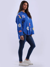 Load image into Gallery viewer, Blue Linen Blend Floral Print Shirt
