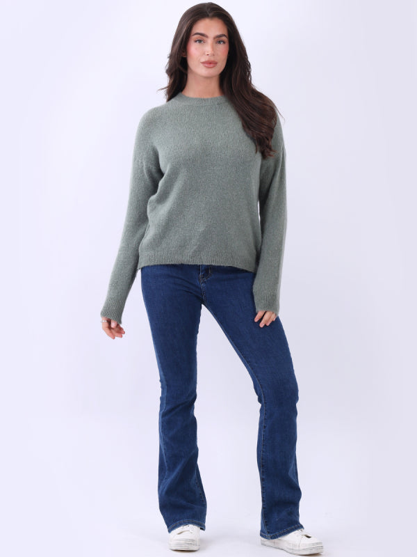 Sage Green Alpaca Wool Mix Sweater