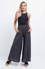 Load image into Gallery viewer, Charcoal Linen Palazzo Pants

