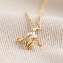 Load image into Gallery viewer, Gold Mistletoe Necklace

