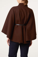 Load image into Gallery viewer, Funnel Neck Belted Cape
