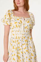 Load image into Gallery viewer, Ditsy Floral Milkmaid Midi Dress
