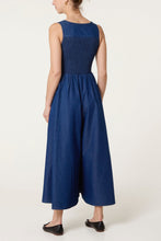 Load image into Gallery viewer, Zip Front Denim Jumpsuit
