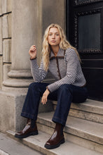 Load image into Gallery viewer, Striped Button Through Collared Cardigan
