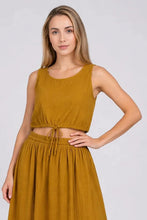 Load image into Gallery viewer, Ochre A-Line Co-ord Cropped Top
