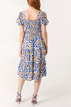 Load image into Gallery viewer, Tropical Leaf Print Midi Dress
