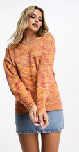 Load image into Gallery viewer, Relaxed Fit Rainbow Ombre Spacedye V-neck Jumper
