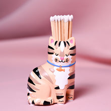 Load image into Gallery viewer, Ceramic Cat Matchstick Holder with Matches
