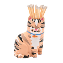 Load image into Gallery viewer, Ceramic Cat Matchstick Holder with Matches
