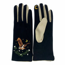 Load image into Gallery viewer, Secret Garden Owl Embroidered Gloves
