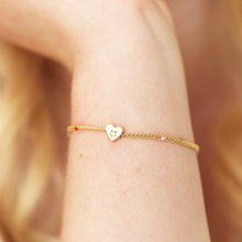 Load image into Gallery viewer, Gold Smiling Heart Face Bracelet
