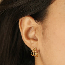 Load image into Gallery viewer, Triple Rope Hoop Earrings
