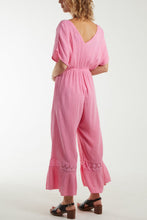 Load image into Gallery viewer, Pink Jumpsuit with Broderie Detail
