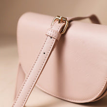 Load image into Gallery viewer, Pink Vegan Leather Half Moon Bag
