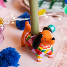 Load image into Gallery viewer, Festive Dog Shaped Candle Holder
