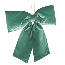 Load image into Gallery viewer, Oversized Green Velvet Bow Decoration
