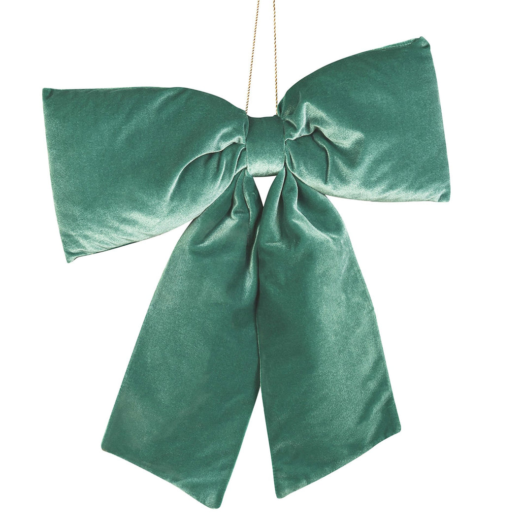 Oversized Green Velvet Bow Decoration