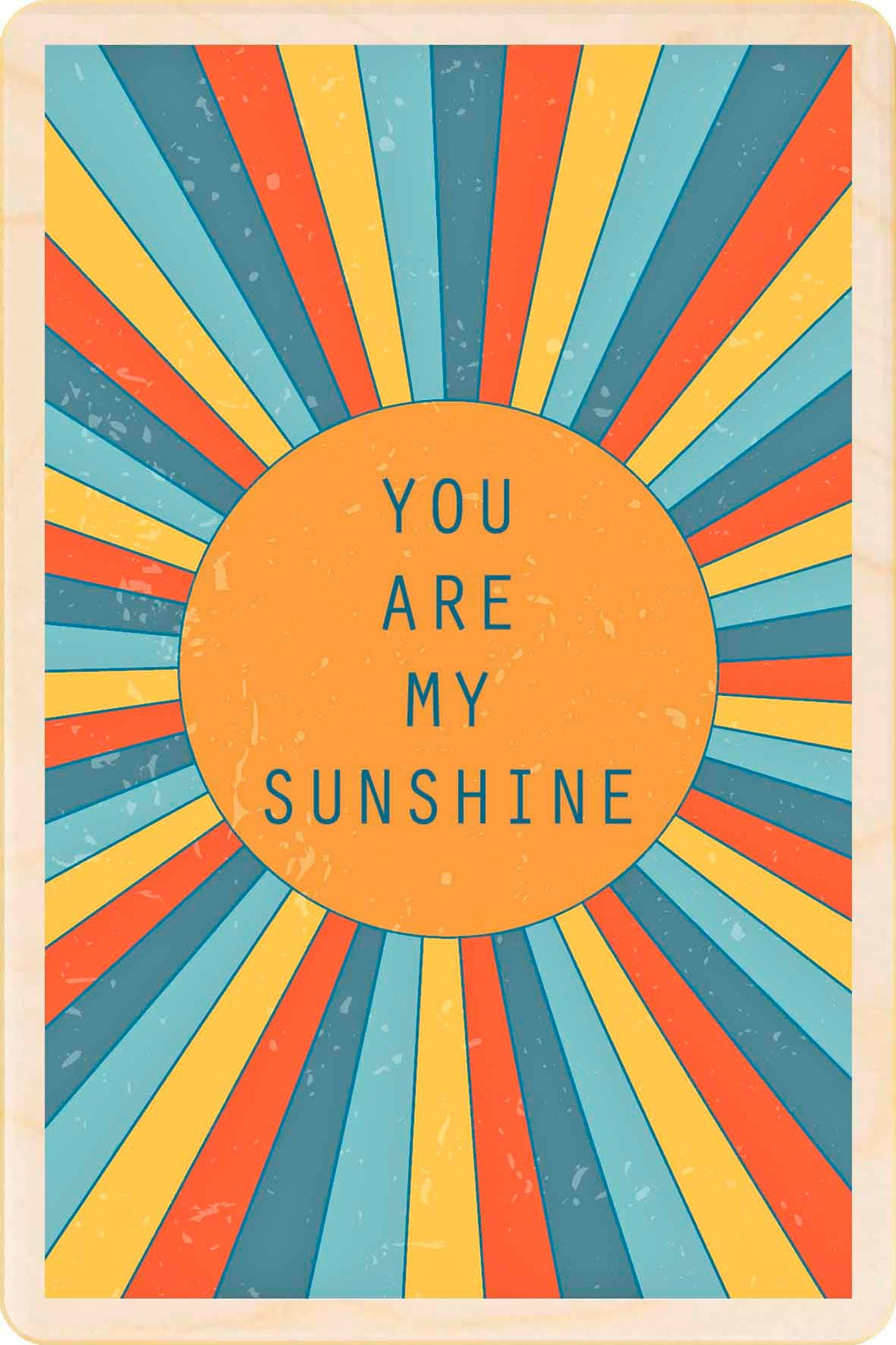 You Are My Sunshine Sustainable Wooden Postcard