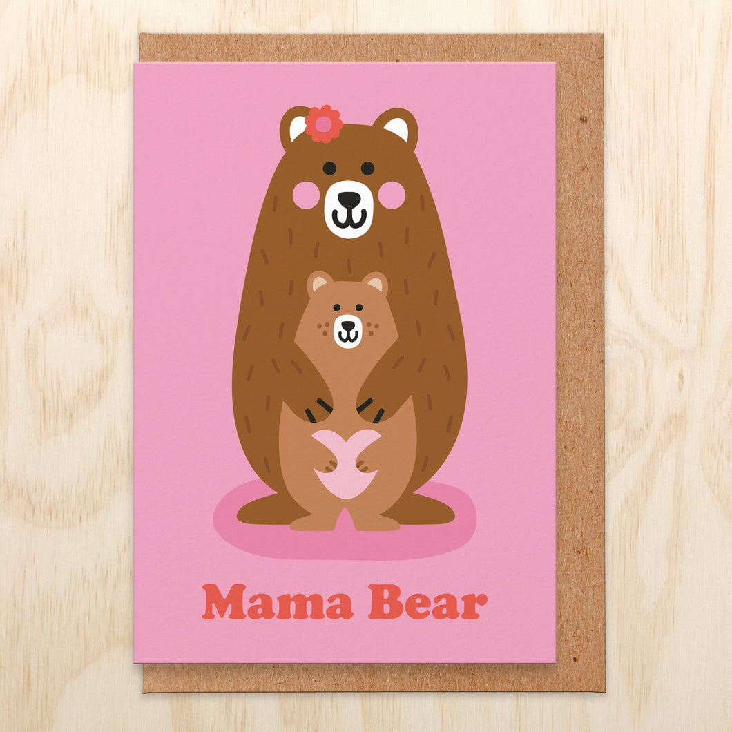 Mama Bear Greetings Card