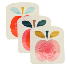 Load image into Gallery viewer, Vintage Apple Set of 3 Reusable Snack Bags
