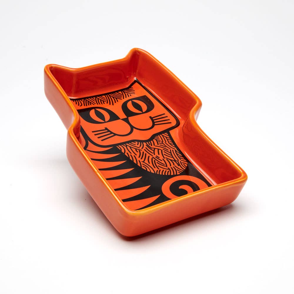 Magpie x Hornsea Cat Trinket Dish in Orange