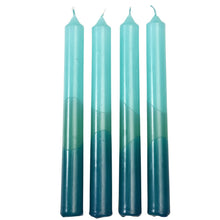Load image into Gallery viewer, Box of 4 Blue Dip Dye Candles
