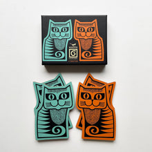 Load image into Gallery viewer, Magpie x Hornsea Cat Shaped Coaster Set
