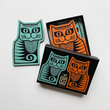 Load image into Gallery viewer, Magpie x Hornsea Cat Shaped Coaster Set
