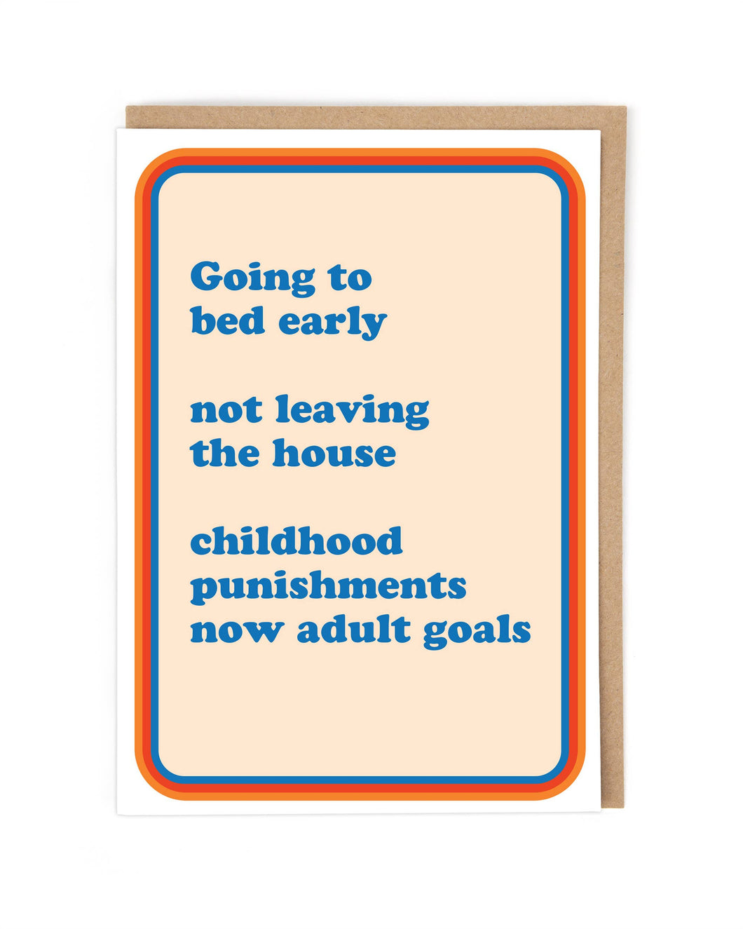 Adult Goals Greetings Card