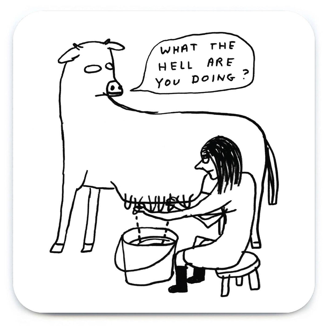 David Shrigley Coaster What The Hell