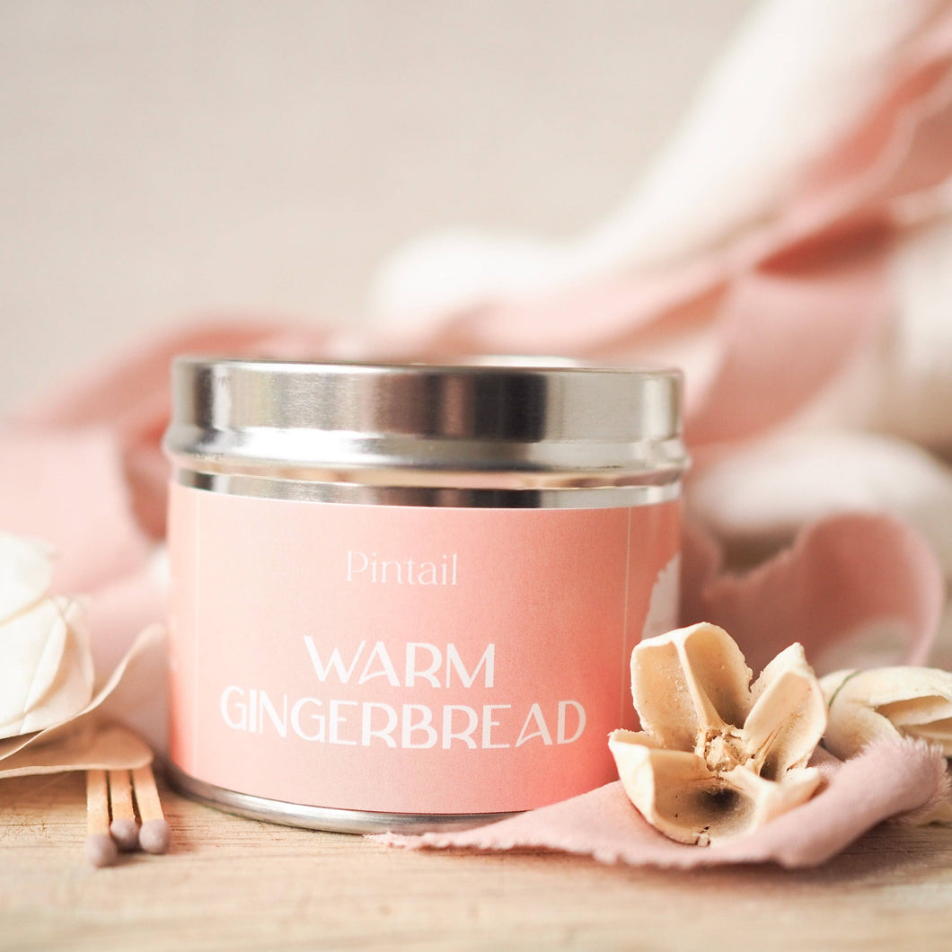 Warm Gingerbread Scented Candle Tin