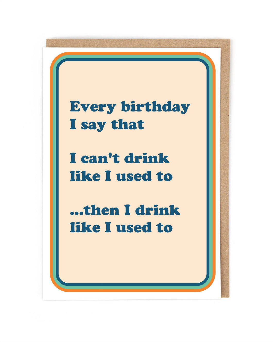 Can't Drink Like I Used To Birthday Greetings Card