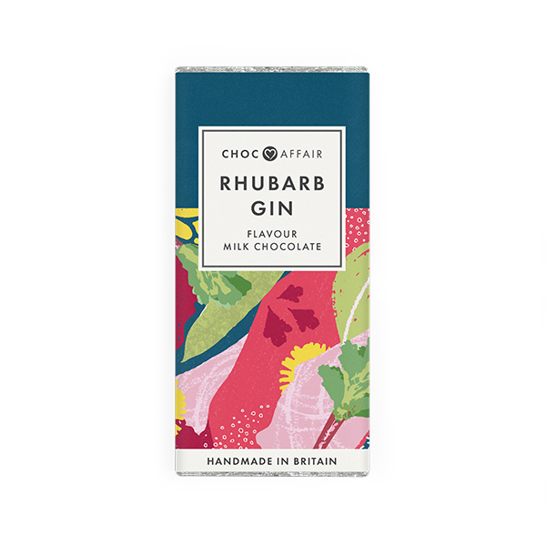Rhubarb Gin Milk Chocolate Bar