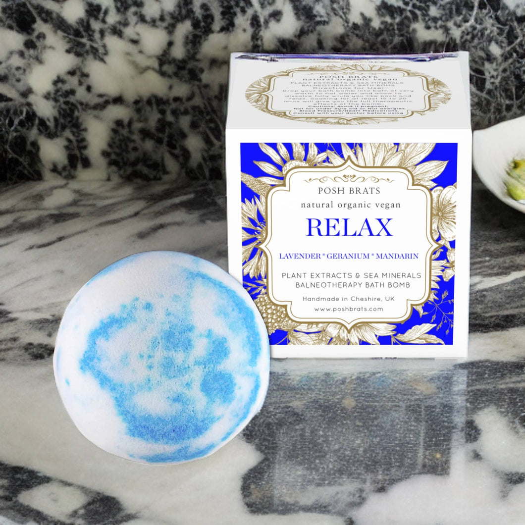 Relax Plant Extract & Sea Minerals Aromatherapy Bath Bomb