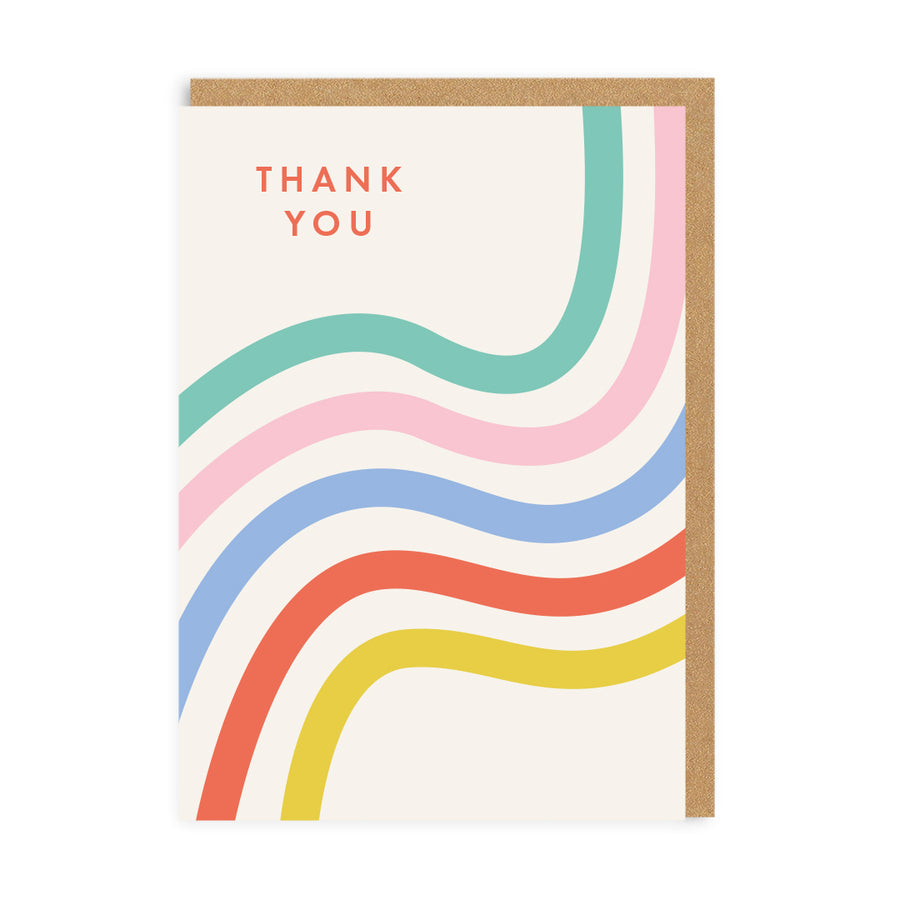 Thank You Stripes Greetings Card