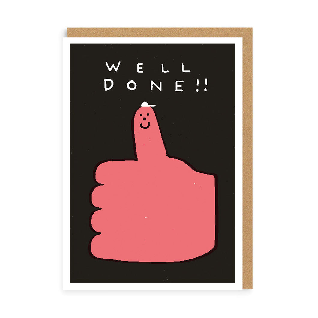 Well Done Thumbs Up Greetings Card