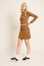 Load image into Gallery viewer, Geo Jacquard Jersey A-Line Mini Skirt
