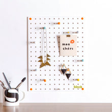 Load image into Gallery viewer, Block Design Pegboard - White
