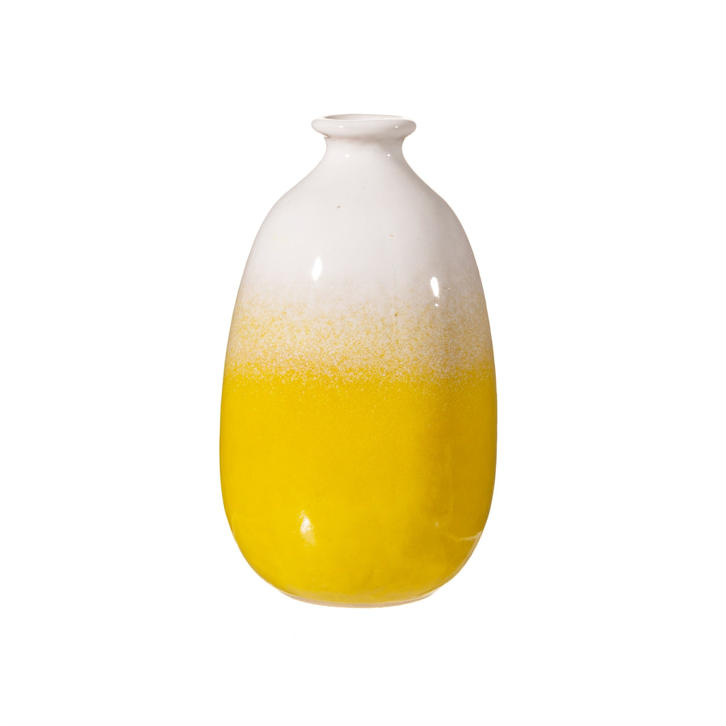 Yellow Ombre Glaze Vase