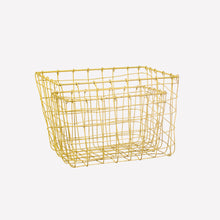 Load image into Gallery viewer, Set of 2 Golden Wire Baskets
