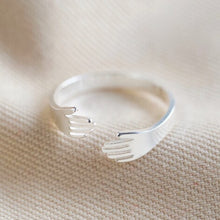 Load image into Gallery viewer, Adjustable Silver Hug Ring
