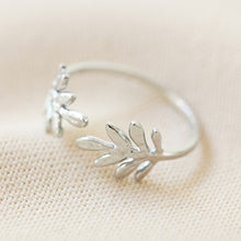 Load image into Gallery viewer, Adjustable Silver Fern Leaf Ring
