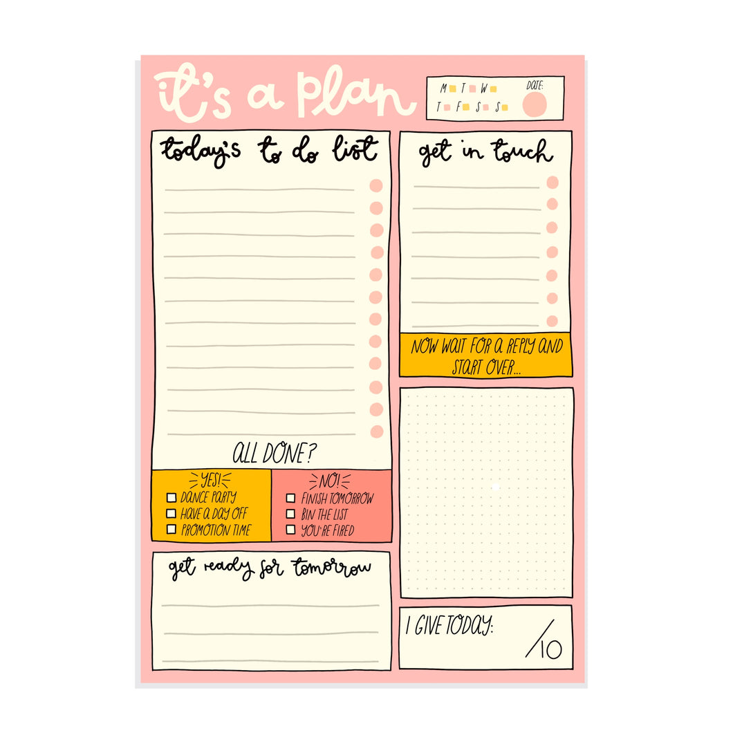 It's a Plan A5 Daily Planner Notepad