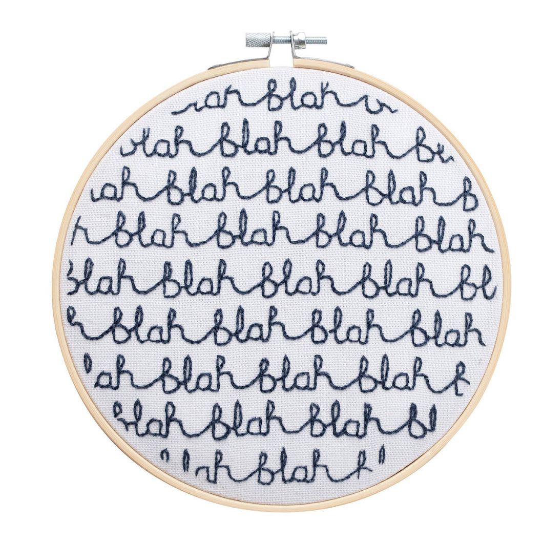 Hoop Embroidery Kit - Donna Wilson - Blah Blah Blah