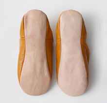 Load image into Gallery viewer, Babouche Ochre Leather Slippers
