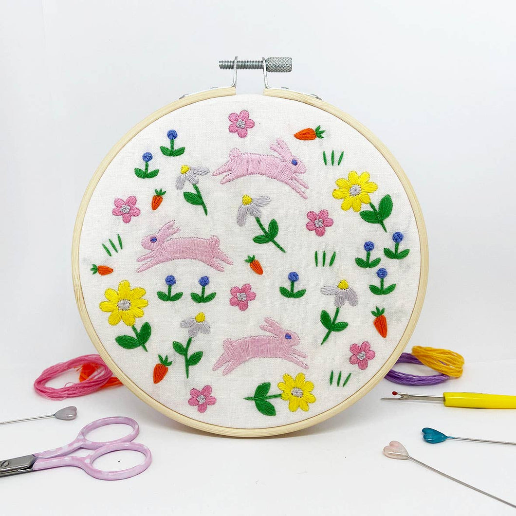 Leaping Bunnies Embroidery Kit