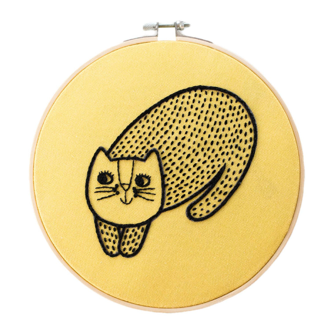 Hoop Embroidery Kit - Jane Foster - Cat