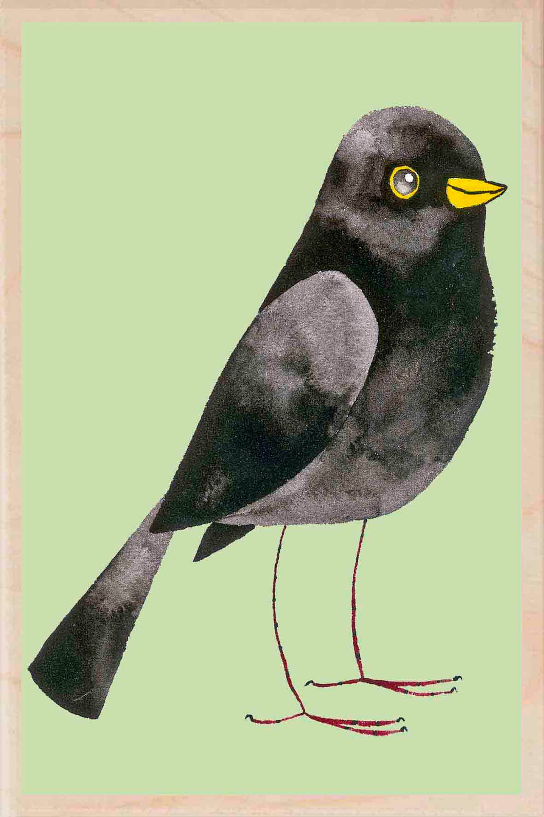 Blackbird Sustainable Wooden Postcard