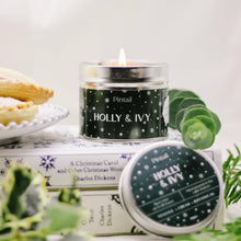 Load image into Gallery viewer, Holly &amp; Ivy Scented Candle Tin
