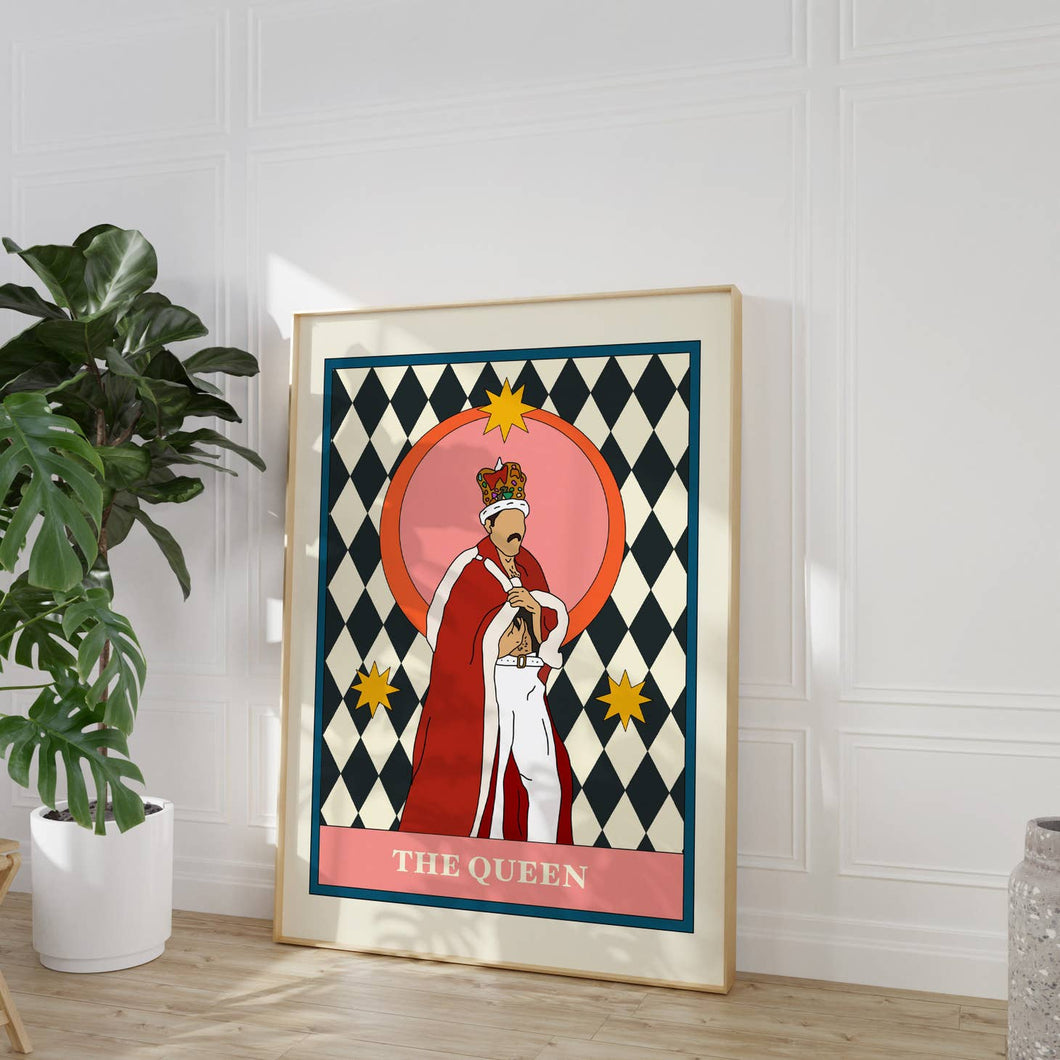 Freddie Mercury The Queen Tarot Art Print